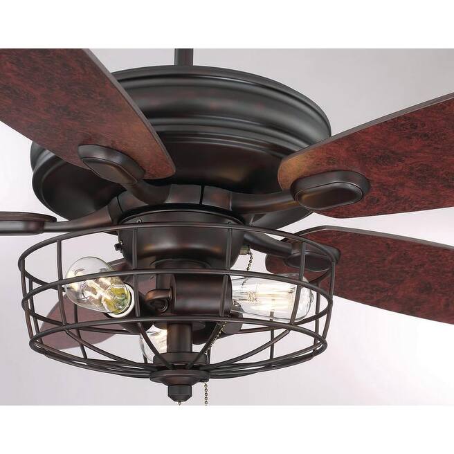 Bellevue 52" Industrial Ceiling Fan - Light Kit Included