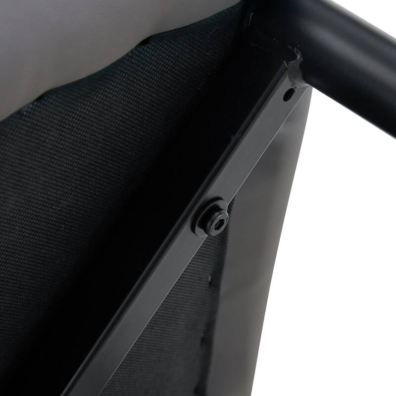 Roomfitters PU Dining Chairs with Patterned Backrest and Black Metal Legs, Upholstered Modern Set of 8 for Dining