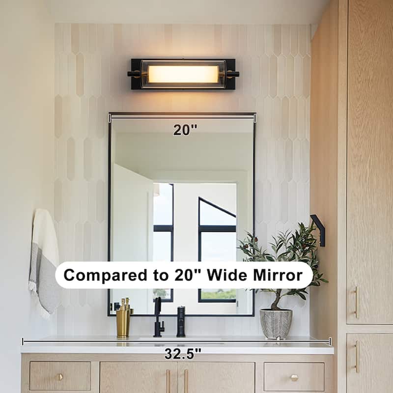 Double-Layer Cylindrical Clear Glass LED Wall Sconce Modern Industrial