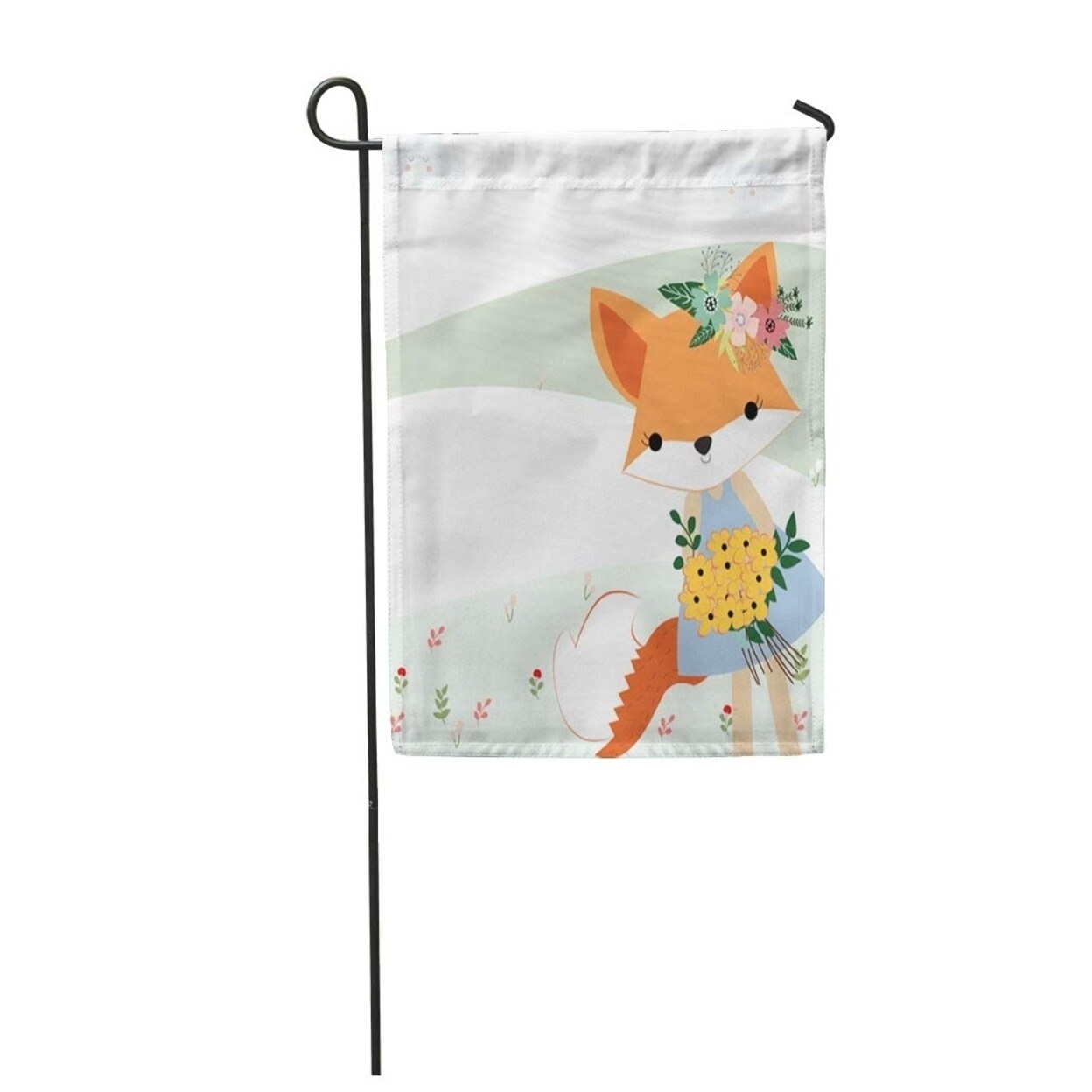 Shop Cute Cartoon Baby Fox Girl In Summer Garden By Freehand Drawing Comic Garden Flag Decorative Flag House Banner 12x18 Inc Overstock 31383593,Easy Triceratops Easy Dinosaur Cartoon Drawing