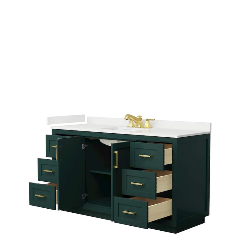 Miranda 60-inch Single Vanity, Quartz Top