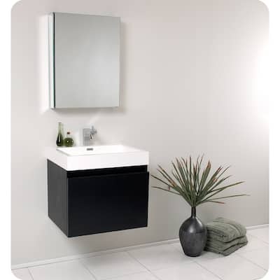 Fresca Nano 23-3/8" Wall Mounted / Floating MDF Vanity With