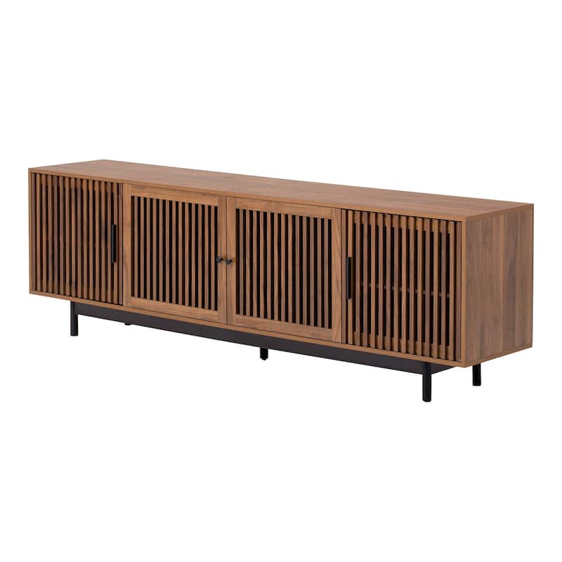 78 in with Openwork Cabinet Doors TV Stand for TVs up to 85 in - n/a