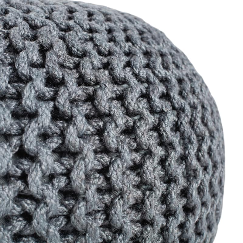 Asilah Indoor and Outdoor Round Pouf - 20"X20"X14"
