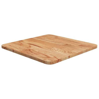 vidaXL Table Top Light brown Solid oak wood 16x16in Durable Table Top - 15.7" x 15.7" x 0.6"/ 1
