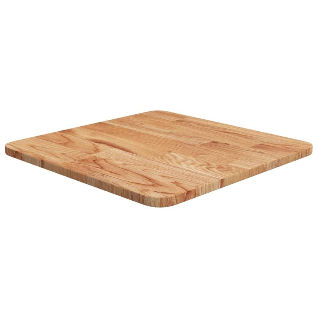 vidaXL Table Top Light brown Solid oak wood 16x16in Durable Table Top - 15.7" x 15.7" x 0.6"/ 1