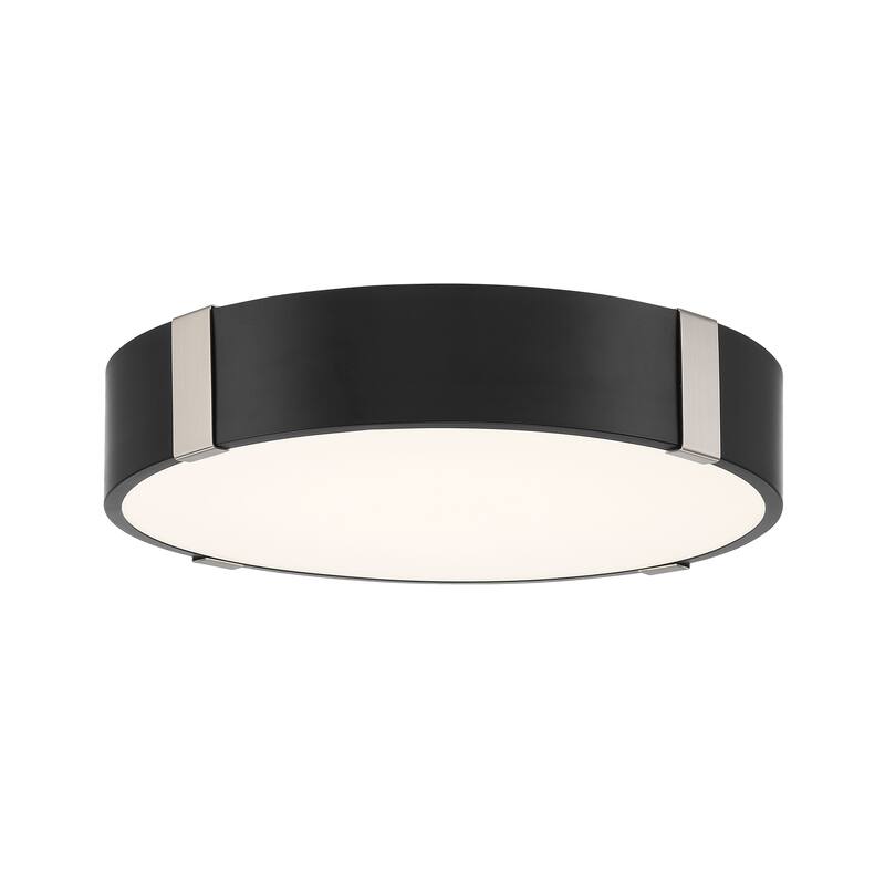Designers Fountain EV1572C3 Eight 15" Wide Integrated LED Flush Mount - Matte Black