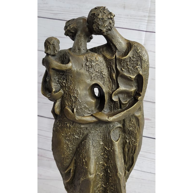 Salvador Dali Abstract Couple With Baby Modern Art Bronze Sculpture Statue Decor