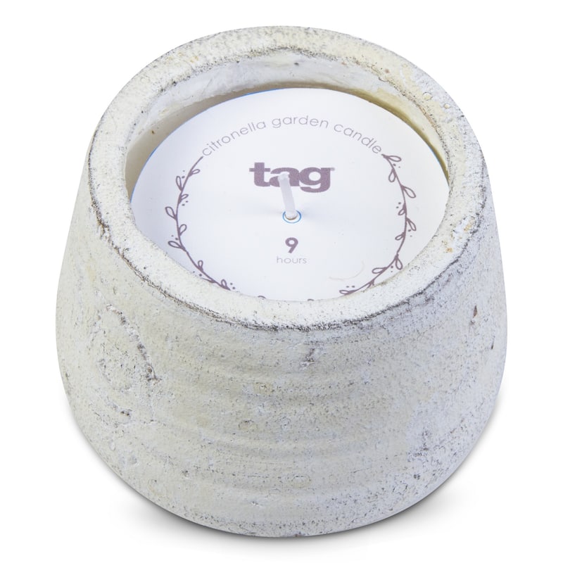 Nomad Citro Pot Cream Decorative Jar Candle with Citronella, 5oz, 9hrs Burn Time, Perfect for Spring and Summer