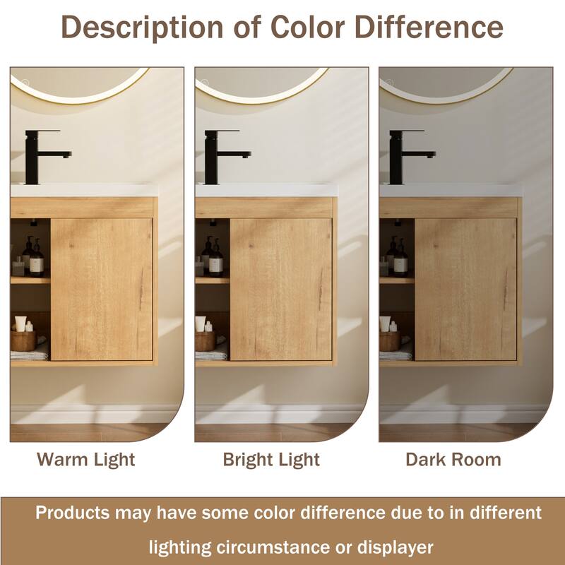 Single-Door Wall Cabinet with Integrated Basin