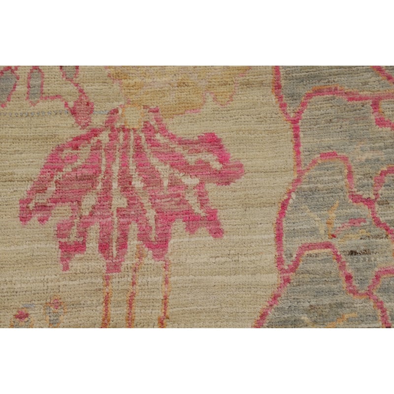 Animals Pictorial Art Deco Turkish Runner Rug Handmade Wool Carpet - 2'10" x 13'0"