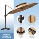 preview thumbnail 43 of 46, Crestlive Products Luxury 11.5 Ft Patio Cantilever Umbrella with Round Double Top