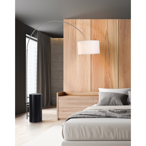 Palos Verdes Arc Lamp, Ash Wood & Brushed Nickel - Brushed Nickel. Opens flyout.