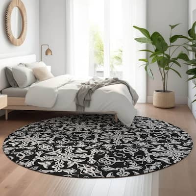 Premium Washable Super Soft Dark Traditional Mayfield Rug
