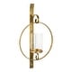 preview thumbnail 12 of 21, Kate and Laurel Doria Round Glass and Metal Wall Sconce - 12x22 Gold