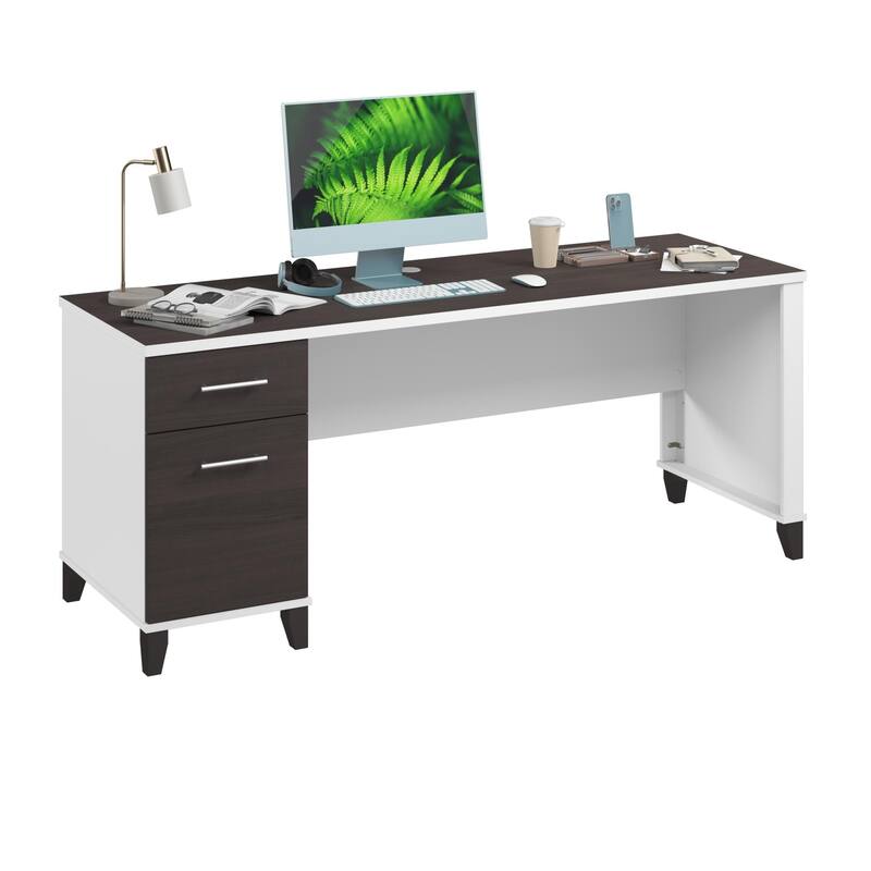 Bush Furniture Somerset 72W Office Desk with Storage Drawers