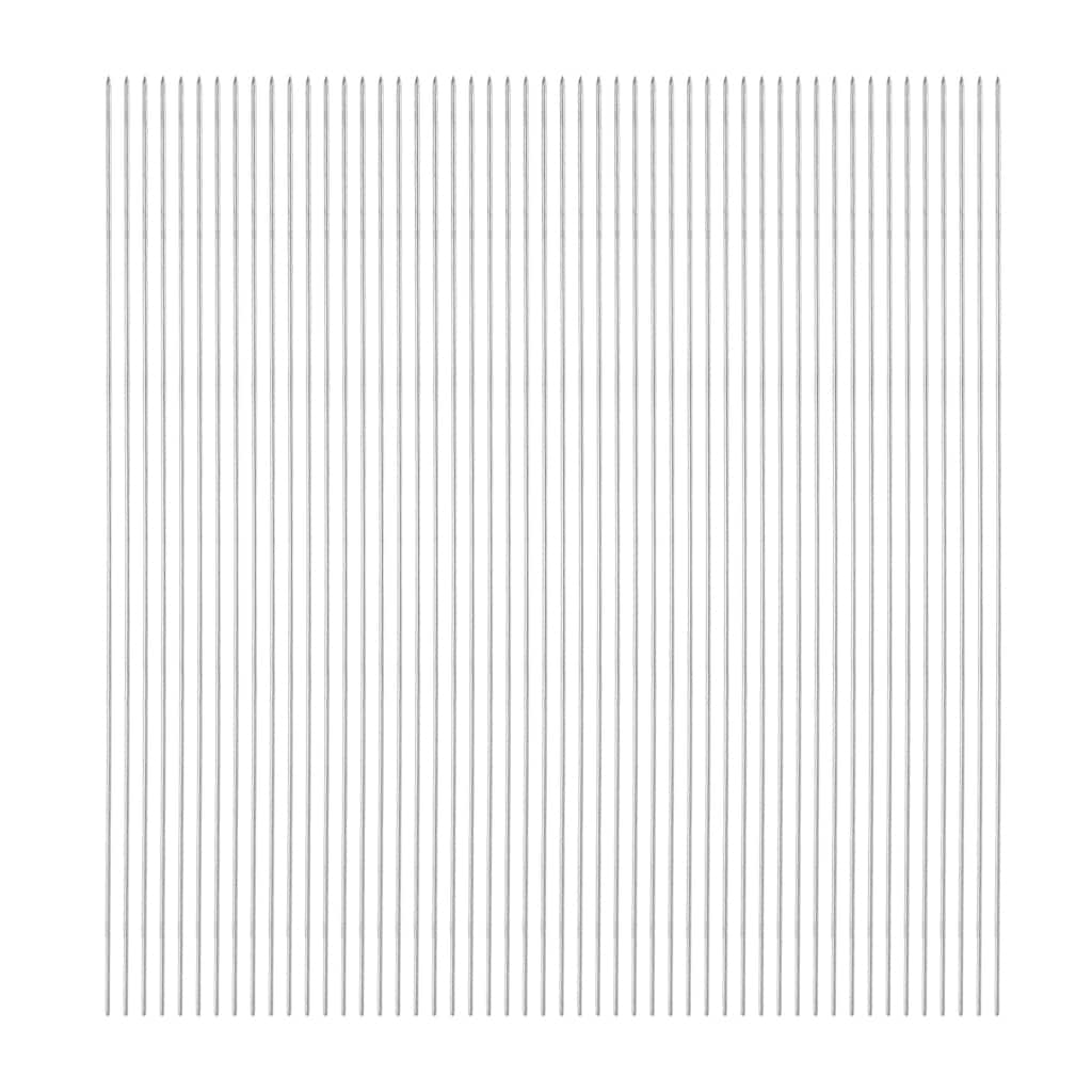 50pcs Kebob Skewers 34cm x 1.3mm Stainless Steel Round BBQ Grill Stick - 34cm x 1.3mm