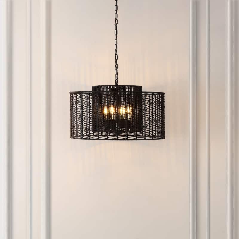 SAFAVIEH Lighting Jolanda Extendable Pendant - 25 In. W x 25 In. D x 20-79 In. H - 25Wx25Dx79H