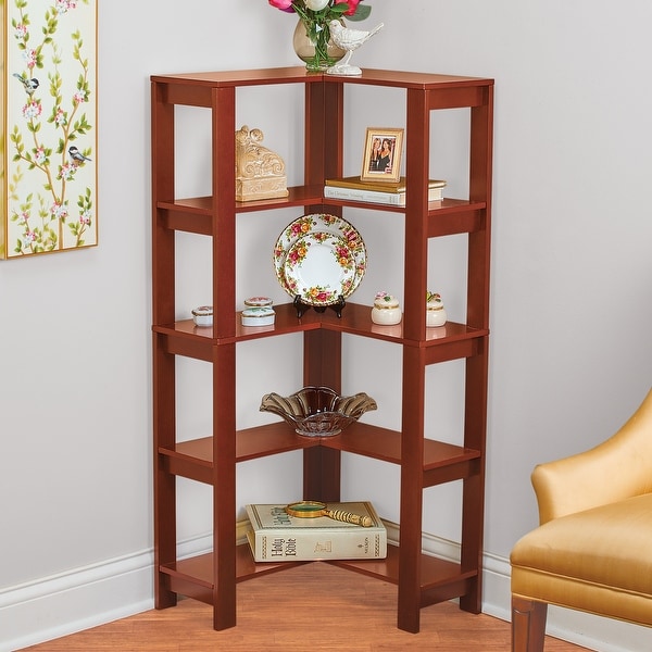 Cherry wood corner shelf discount