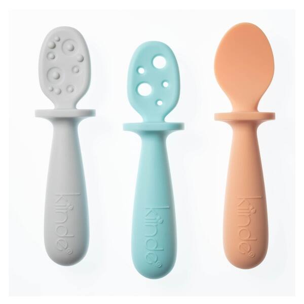 slide 2 of 4, Lil' Bites Soft Silicone Spoon - All Stages, 3 pack