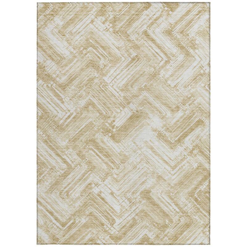 HomeRoots Geometric Transitional Rectangle Outdoor Rug