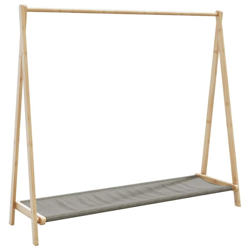 vidaXL Clothes Rack with Shelves Foldable Coat Rack Hanging Stand Hanger Bamboo