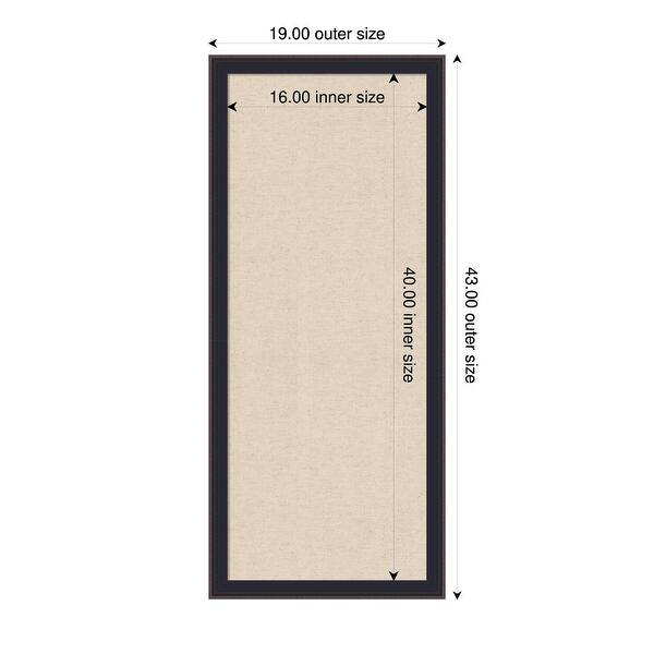 dimension image slide 31 of 91, Amanti Art Framed Fabric Pinboard Natural Linen Printed Bulletin Board