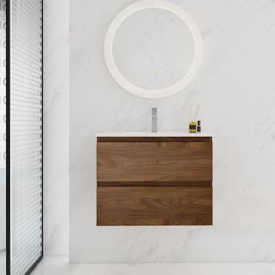 BNK 24"/30"/36'' Single Sink Bathroom Vanity with Two Soft Close Drawers