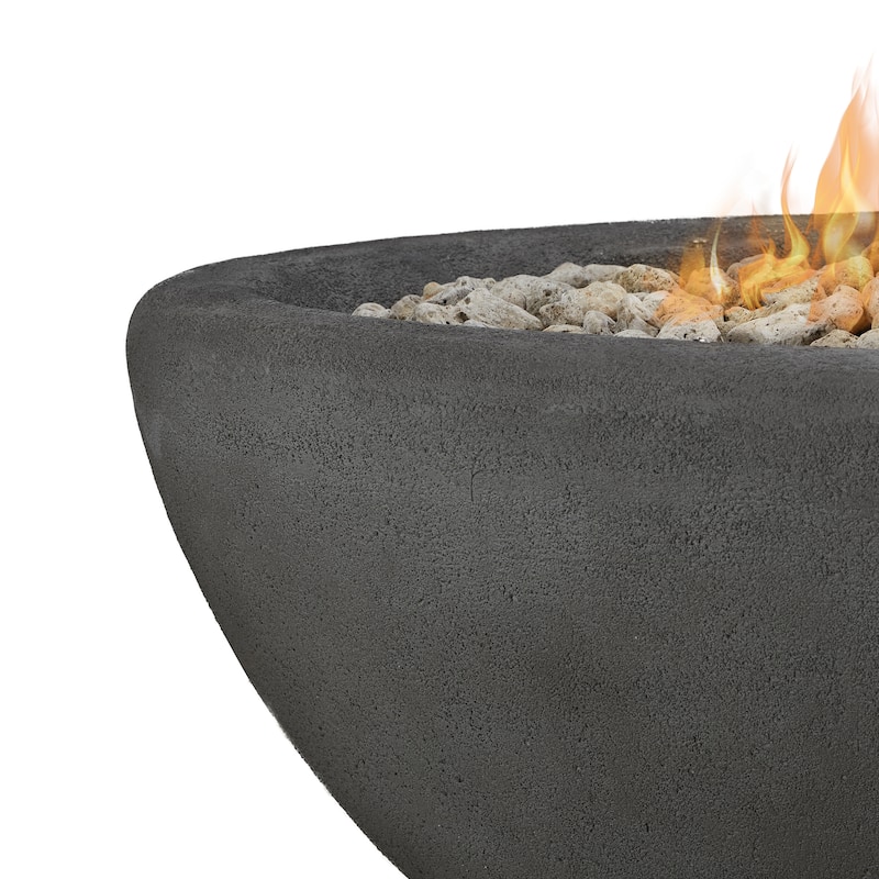 Riverside 58" Large Oval LP Fire Bowl in Shale by Real Flame