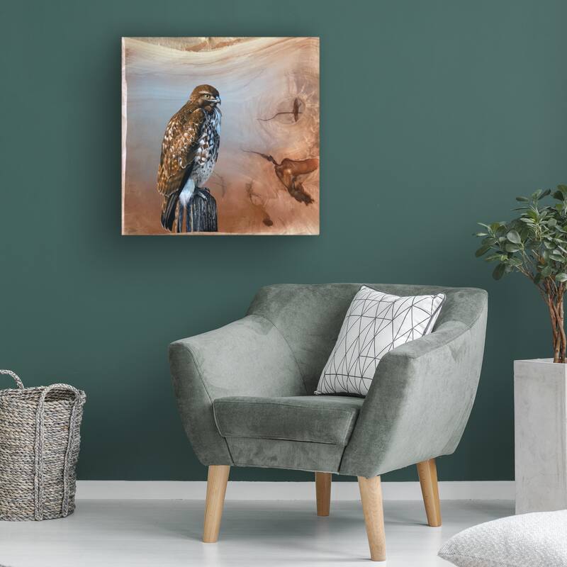 Jim Brune 'Redtail Hawk' Canvas Art