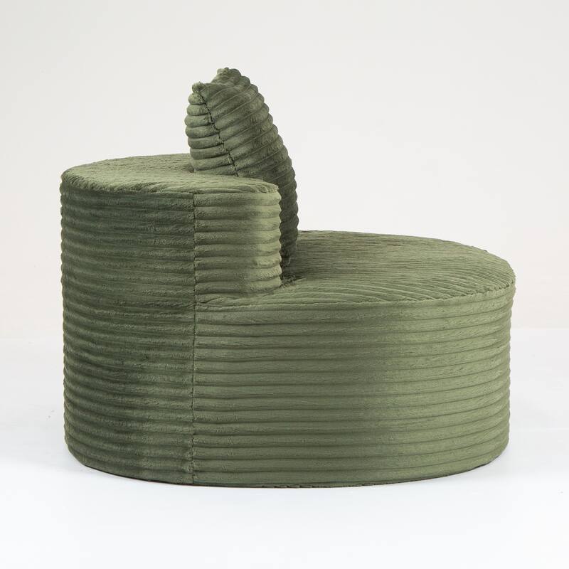 Floor Standing Single Sofa Chair Accent Chair Corduroy Barrel Chair