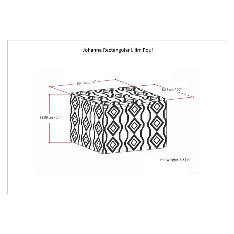 WYNDENHALL Mirella Boho Square Pouf