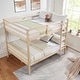 preview thumbnail 3 of 41, Full over Full Wooden Bunk Bed,High Guardrail,Ladder,Kids Teens,Dorm