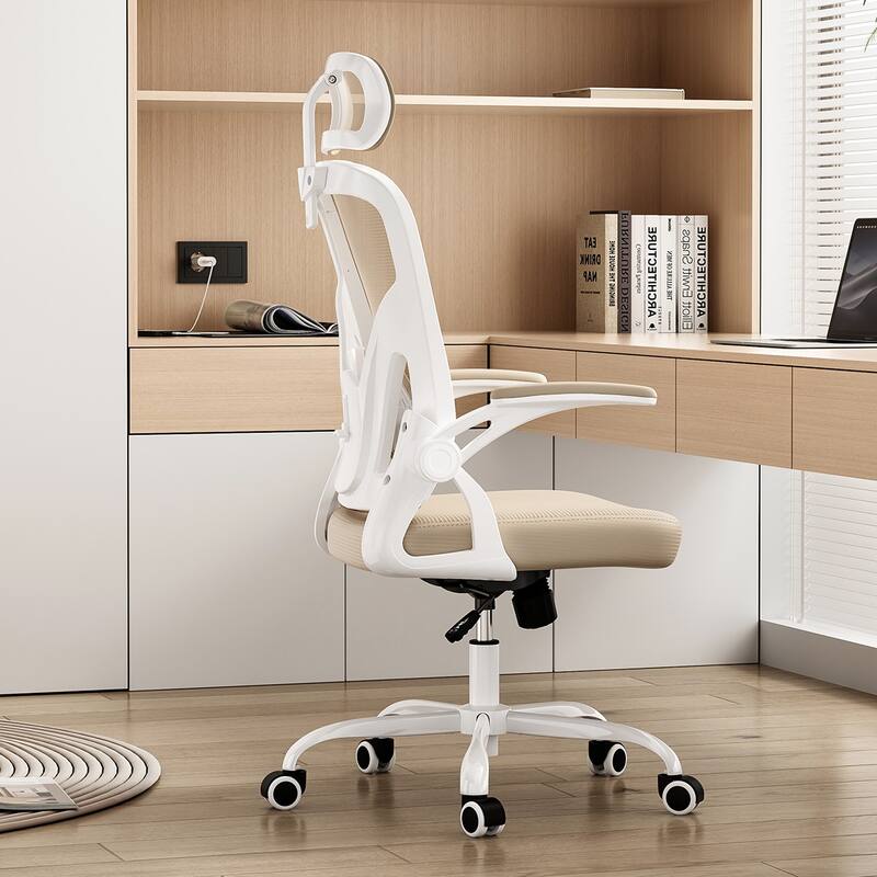 High Back Computer Chair with Armrests and Adjustable Lumbar Support