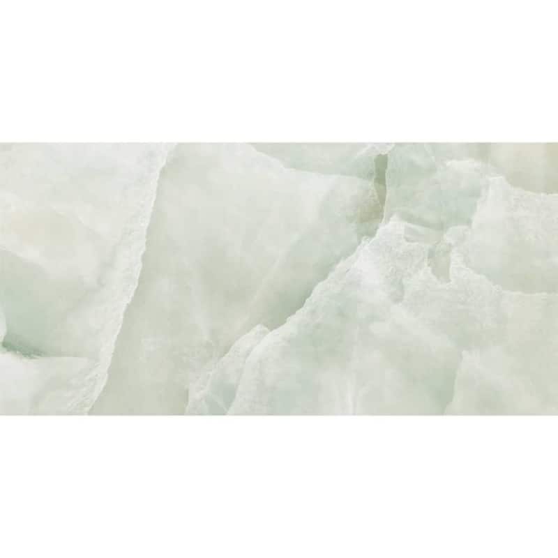 Geo Lust 12x24 Polished Onyx Porcelain Tile - Floor & Wall - Large Format - 4 x 4 Sample - Jade