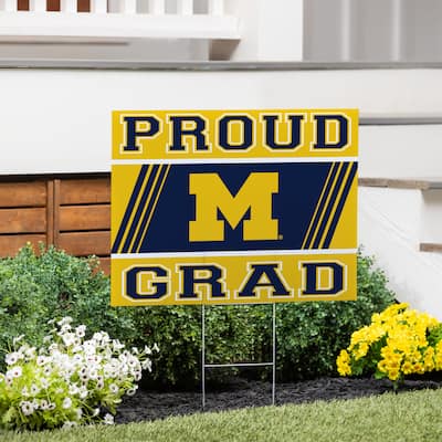 University Of Michigan 24" x 18" Graduation Coroplast Outdoor Yard Sign