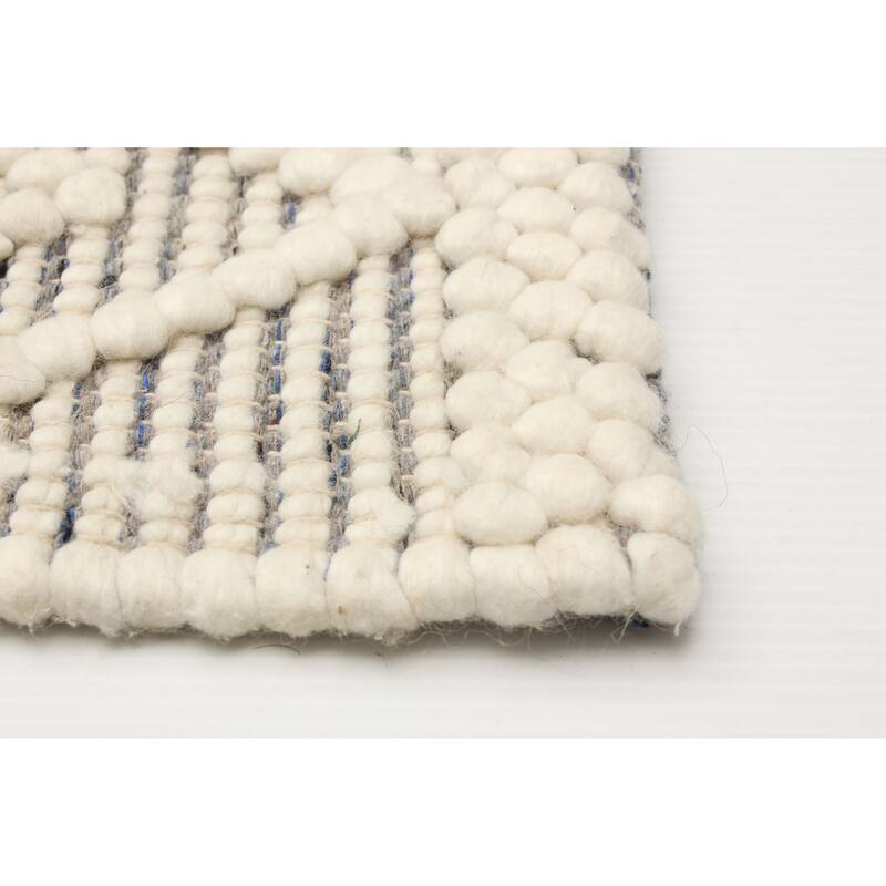 ECARPETGALLERY Braid weave Sienna Cream Wool Rug - 5'1 x 7'9