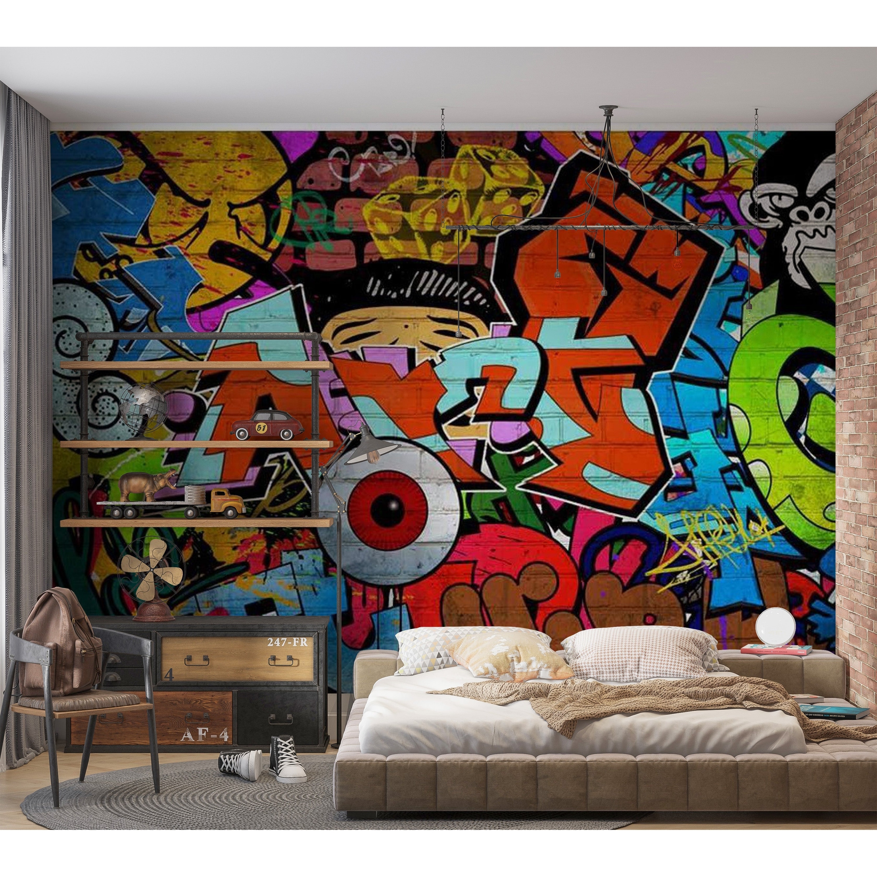 graffiti wallpaper for bedroom
