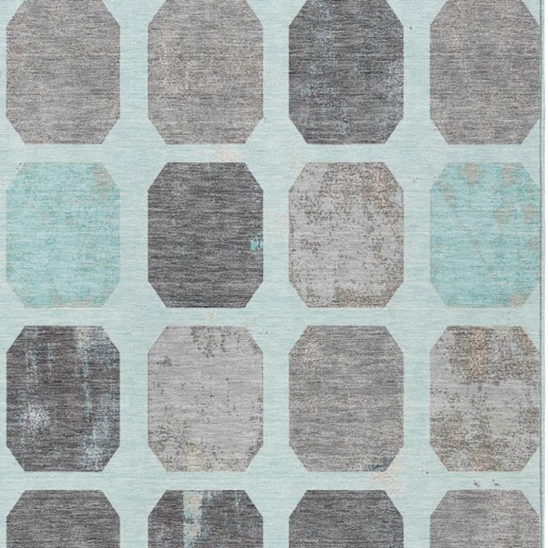 HomeRoots Geometric Transitional Rectangle Outdoor Rug