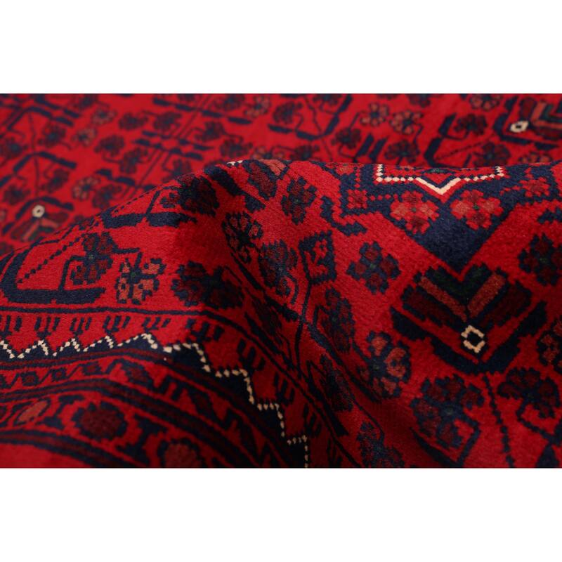 ECARPETGALLERY Hand-knotted Finest Khal Mohammadi Red Wool Rug - 4'2 x 6'10
