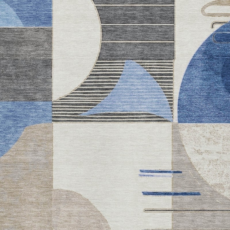 HomeRoots Geometric Modern Rectangle Outdoor Rug