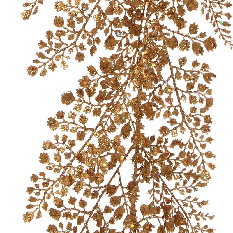 48" Glitter Sequin Maiden Hair Garland - Gold - 48-Inch