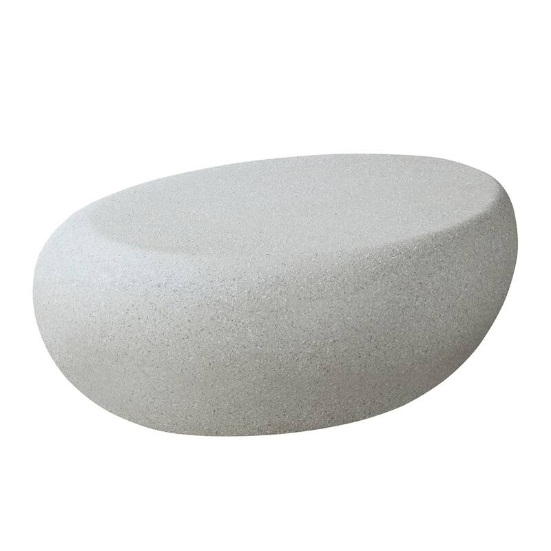 Fiberglass Elliptical Coffee Table for Living Room