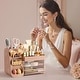 preview thumbnail 4 of 4, Makeup Organizer with Brush Holder for Vanity, Large Plastic Bathroom Countertop
