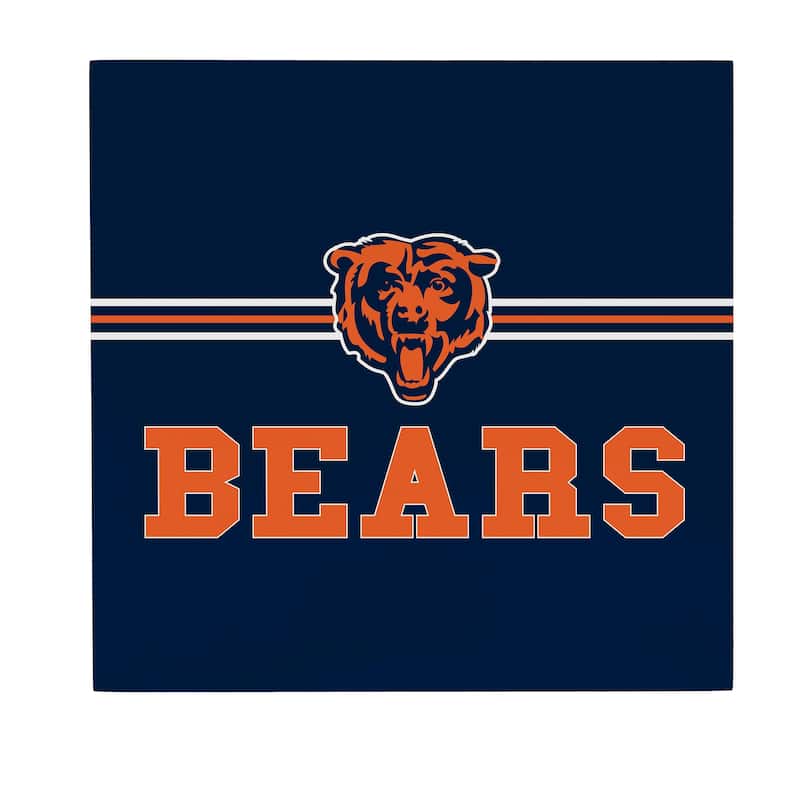 Chicago Bears Wooden Door Decor Wall Sign - Multi-Color