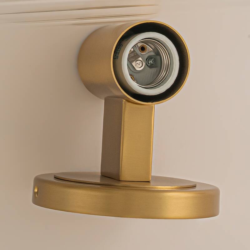 Modern Gold Wall Sconce with Glass Cylinder Shade - Elegant Lighting Fixture for Hallway, Bedroom, or Living Room - W4.3"