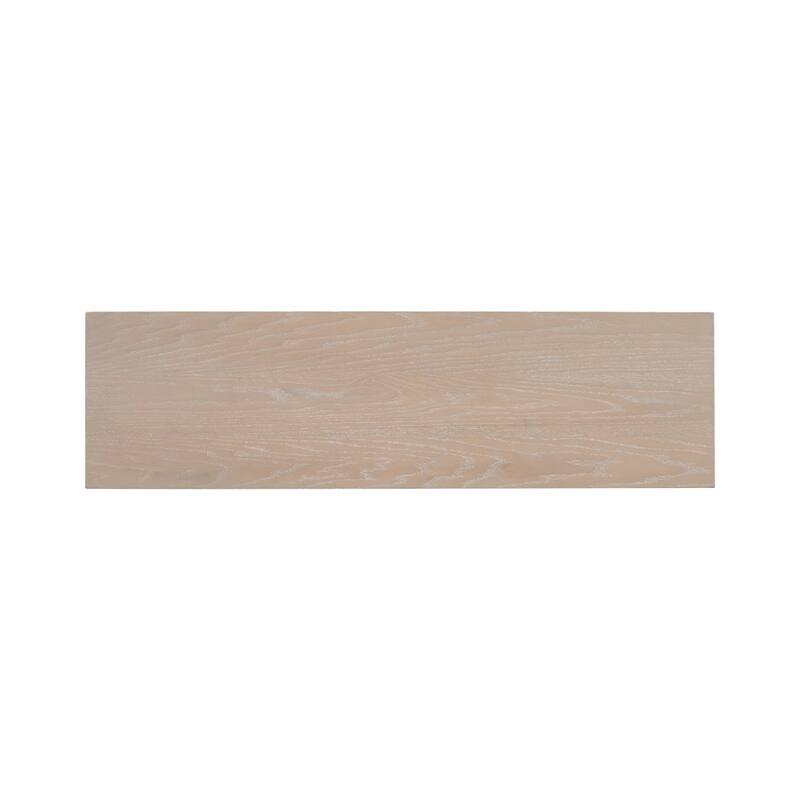Uniquely Designed Oak Veneer Console Table w/Distinctive Side Shapes