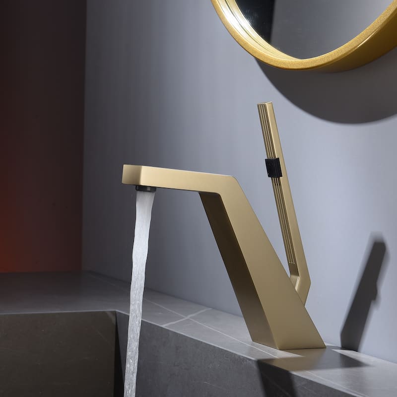 Solid Brass Single Hole Single Handle Bathroom Sink Faucet
