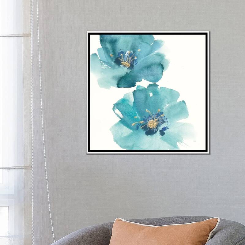 iCanvas "Teal Cosmos III" by Chris Paschke Framed Canvas Print