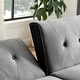 preview thumbnail 38 of 39, Modern Futon Sofa Bed, Convertible Sleeper Sofa with Tapered Wood Legs, 78.35" W, Small Split Back Sofa for Living Room
